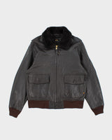 Vintage Alpha Industries Lather Bomber Jacket - L