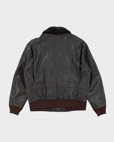 Vintage Alpha Industries Lather Bomber Jacket - L