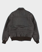 Vintage 2000's Leather Bomber Jacket - M
