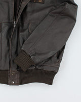 Vintage 2000's Leather Bomber Jacket - M