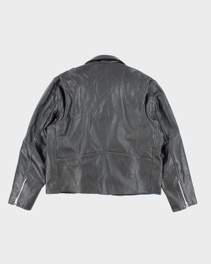 Vintage 90's Oversized Leather Biker Jacket - XXL