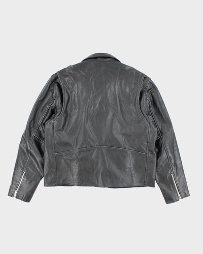 Vintage 90's Oversized Leather Biker Jacket - XXL