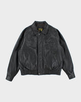Vintage 90's Oversized Heavyweight Leather Jacket - XL