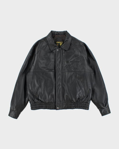 Vintage 90's Oversized Heavyweight Leather Jacket - XL