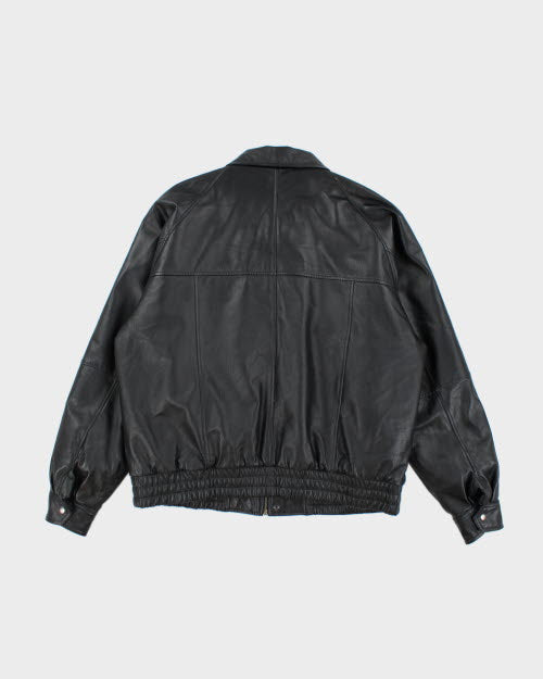 Vintage 90's Oversized Heavyweight Leather Jacket - XL