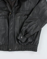 Vintage 90's Oversized Heavyweight Leather Jacket - XL