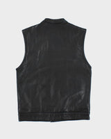 Vintage 90's Leather Biker Sleeveless Vest - M