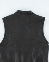 Vintage 90's Leather Biker Sleeveless Vest - M