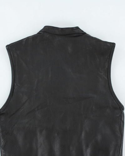 Vintage 90's Leather Biker Sleeveless Vest - M