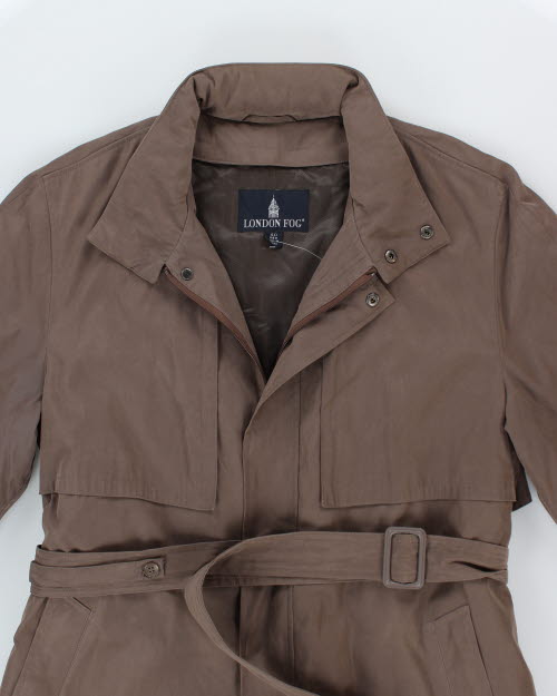 London Fog Khaki Lined Coat - L