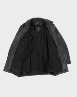 Vintage 90's Double Breasted Button Up Leather Jacket - L