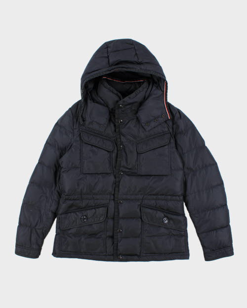 Vintage Moncler Asymmetrical Zip Hooded Puffer Jacket - M