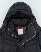 Vintage Moncler Asymmetrical Zip Hooded Puffer Jacket - M