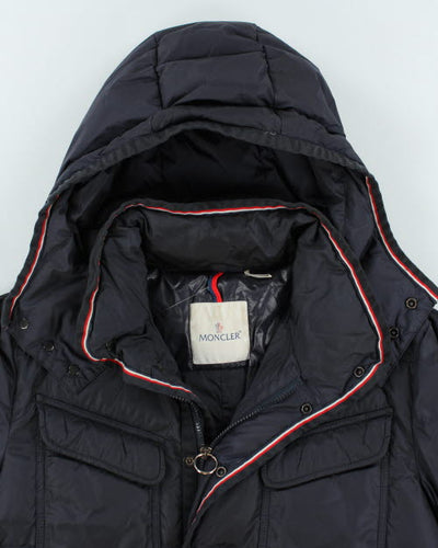 Vintage Moncler Asymmetrical Zip Hooded Puffer Jacket - M