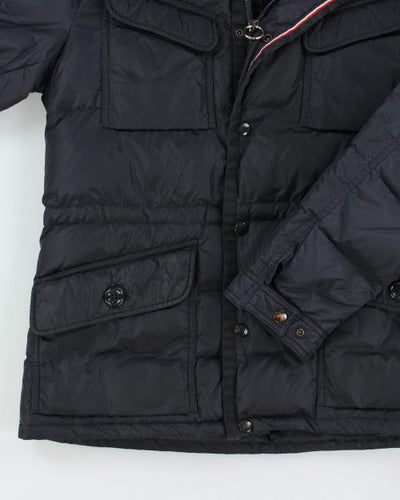 Vintage Moncler Asymmetrical Zip Hooded Puffer Jacket - M