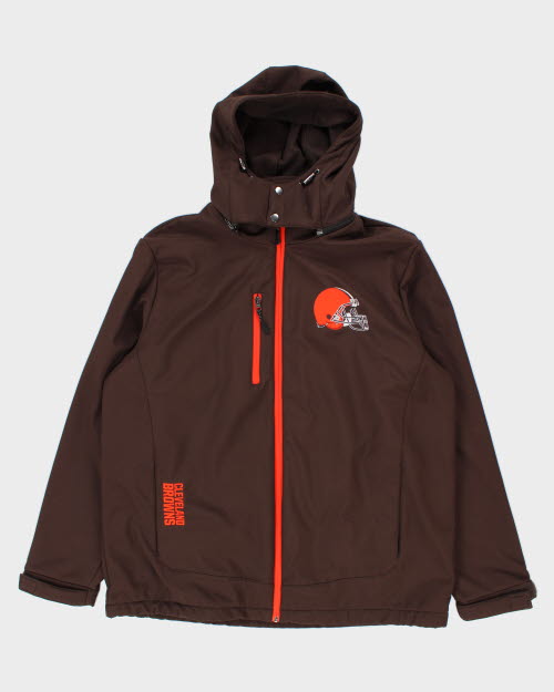 Vintage NFL Cleveland Browns Hooded Jacket - XL