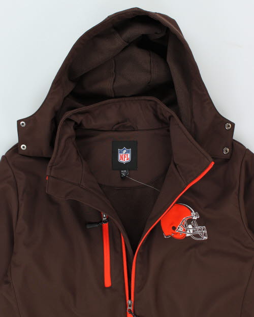 Vintage NFL Cleveland Browns Hooded Jacket - XL