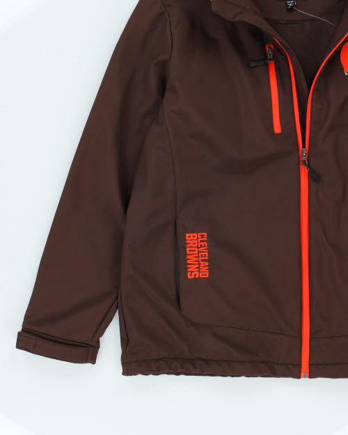 Vintage NFL Cleveland Browns Hooded Jacket - XL