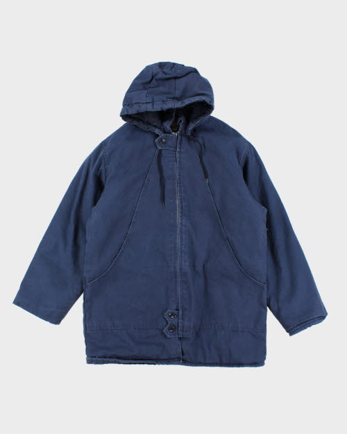 Vintage 90's Quilted Long Parka Hooded Jacket - M