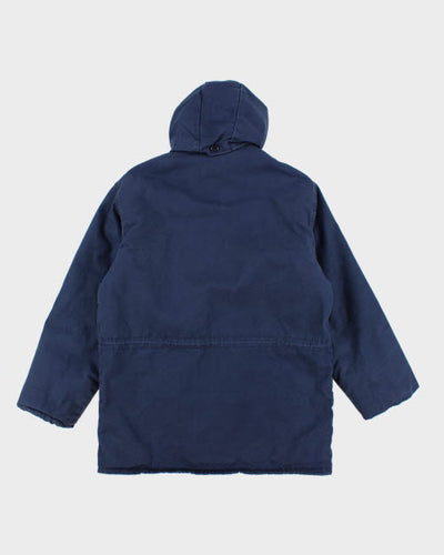 Vintage 90's Quilted Long Parka Hooded Jacket - M