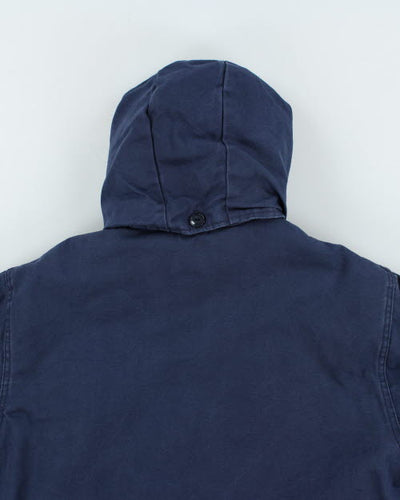 Vintage 90's Quilted Long Parka Hooded Jacket - M