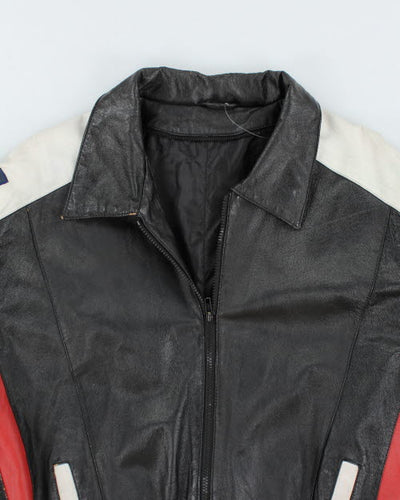Vintage 90's Oversized USA Leather Jacket - L
