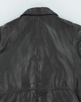 Vintage 90's Heavyweight Leather Bomber Jacket - M