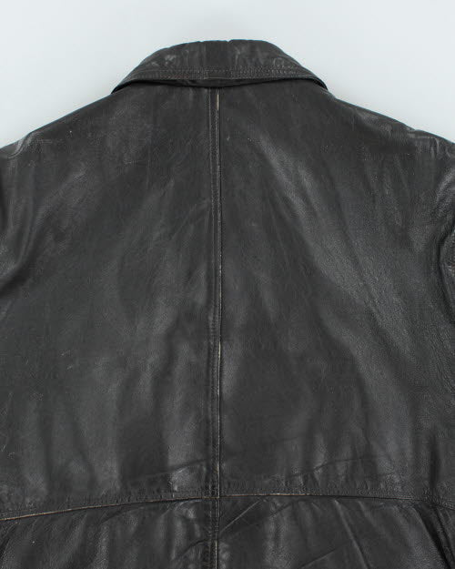 Vintage 90's Heavyweight Leather Bomber Jacket - M