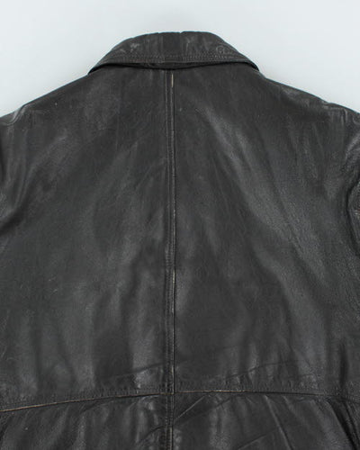 Vintage 90's Heavyweight Leather Bomber Jacket - M