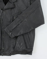 Vintage 90's Young Bloods Leather Biker Jacket - L