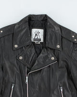 Vintage 90's Intersect Biker Leather Jacket - S