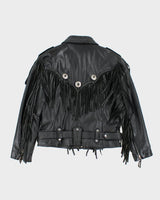 Vintage 90's Traditional Western Fringe Leather Jacket - M