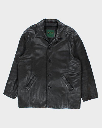 Vintage 90's Danier Oversized Leather Button Up Jacket - XL