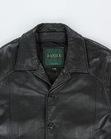 Vintage 90's Danier Oversized Leather Button Up Jacket - XL