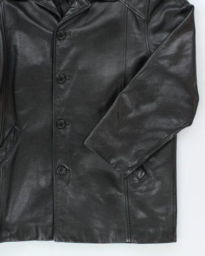 Vintage 90's Danier Oversized Leather Button Up Jacket - XL