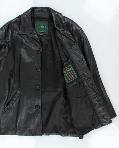 Vintage 90's Danier Oversized Leather Button Up Jacket - XL