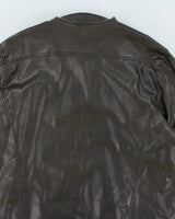 Vintage Y2K G21 Striped Leather Jacket - L