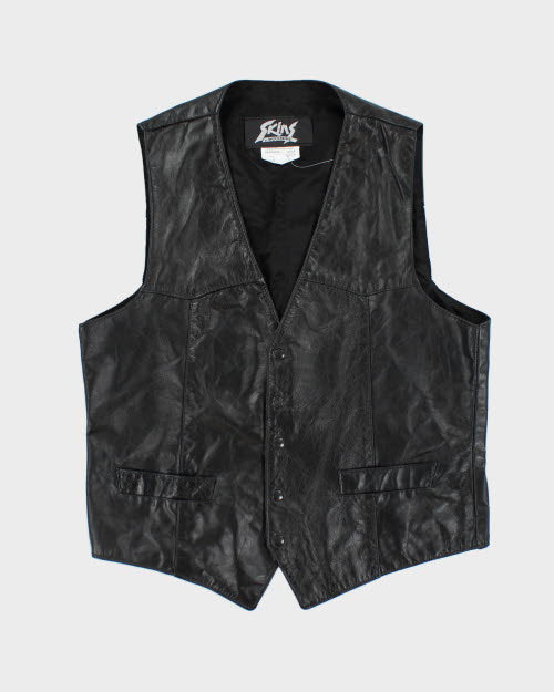 Vintage 90's Skins Sleeveless Leather Vest - M