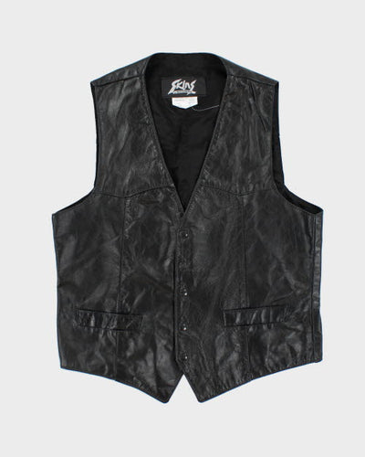 Vintage 90's Skins Sleeveless Leather Vest - M
