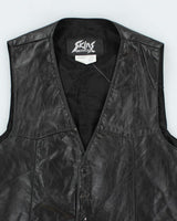 Vintage 90's Skins Sleeveless Leather Vest - M