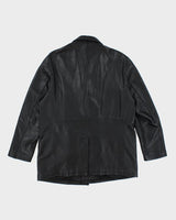 Vintage 2000's DKNY Heavyweight Button Up Leather Jacket - XL