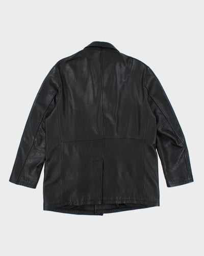 Vintage 2000's DKNY Heavyweight Button Up Leather Jacket - XL