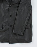 Vintage 2000's DKNY Heavyweight Button Up Leather Jacket - XL