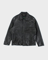 Vintage 90's Danier Oversized Leather Zip Up Jacket - L