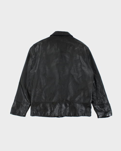 Vintage 90's Danier Oversized Leather Zip Up Jacket - L
