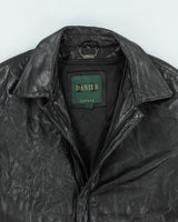 Vintage 90's Danier Oversized Leather Zip Up Jacket - L