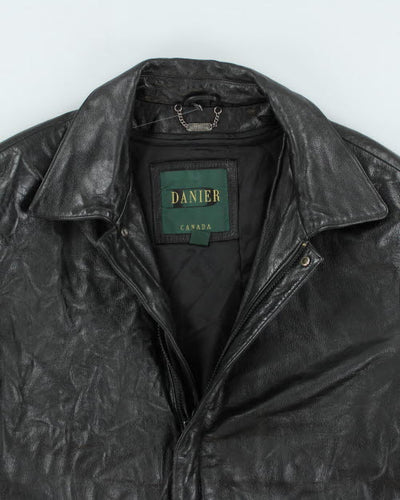 Vintage 90's Danier Oversized Leather Zip Up Jacket - L