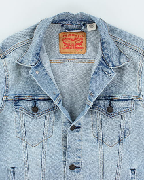Giacca vintage in denim lavaggio chiaro Levi's M – Rokit