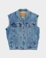 Vintage Levi's Light Wash Sleeveless Denim Jacket - L