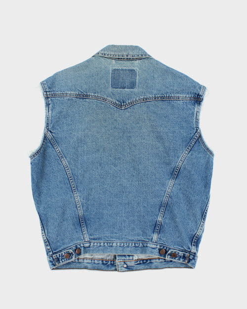 Vintage Levi's Light Wash Sleeveless Denim Jacket - L